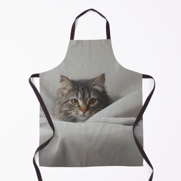 Item preview, Minimalist Fluffy Tabby Cat with Blanket designed and sold by Shannon Hilson.