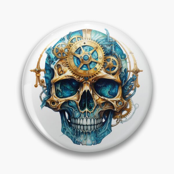 Item preview, Steampunk Skull with Clockwork Gears designed and sold by SchorlCraft.