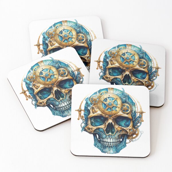 Item preview, Steampunk Skull with Clockwork Gears designed and sold by SchorlCraft.