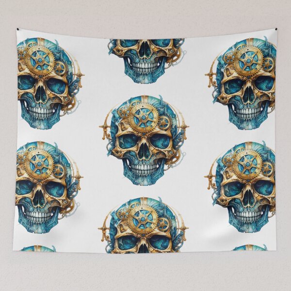 Item preview, Steampunk Skull with Clockwork Gears designed and sold by SchorlCraft.