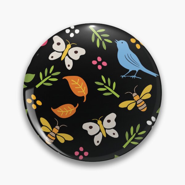 Item preview, Folk Art Clock with Bees and Cherries designed and sold by JoniandCo.