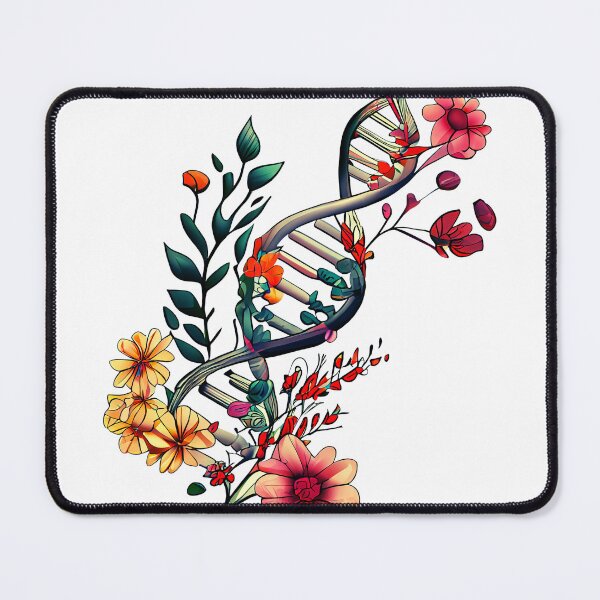 Item preview, Floral DNA Strand - In My DNA - Red, Gold Hues designed and sold by AncestralEchoes.