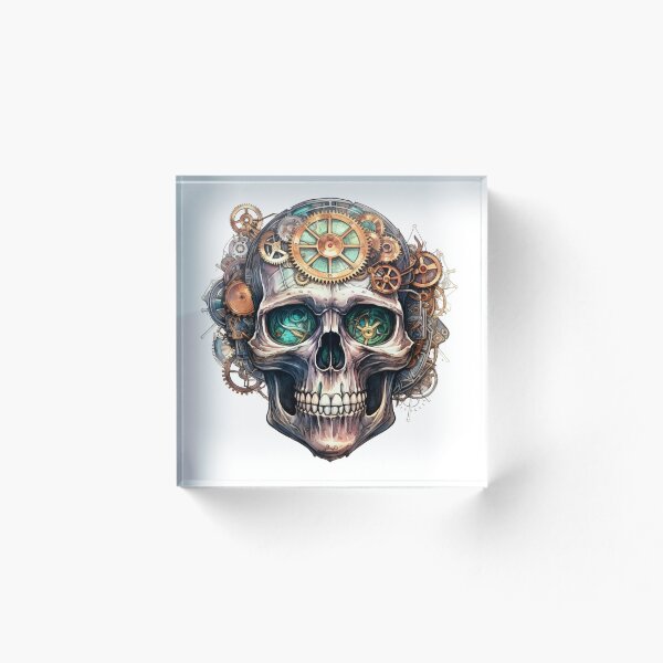 Item preview, Steampunk Skull with Clockwork Gears designed and sold by SchorlCraft.