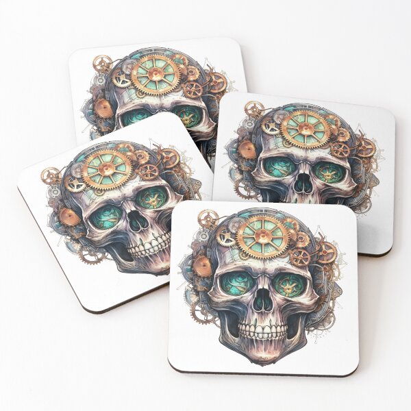 Item preview, Steampunk Skull with Clockwork Gears designed and sold by SchorlCraft.
