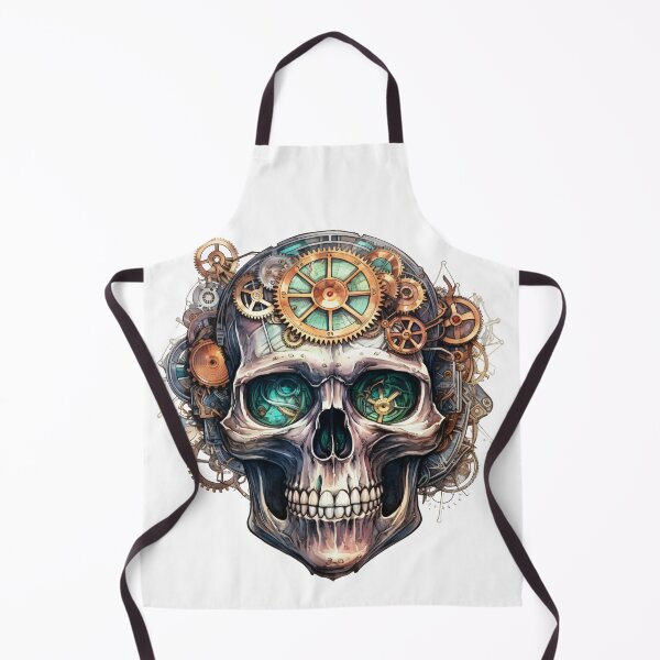Item preview, Steampunk Skull with Clockwork Gears designed and sold by SchorlCraft.