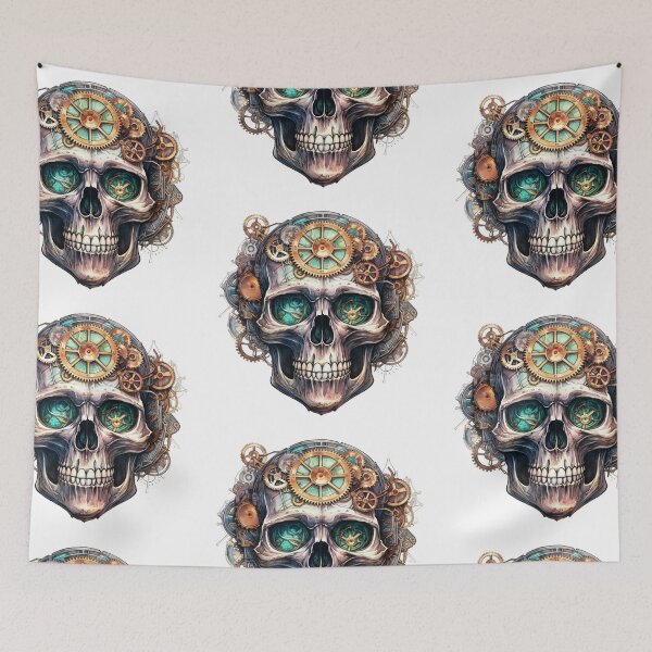 Item preview, Steampunk Skull with Clockwork Gears designed and sold by SchorlCraft.