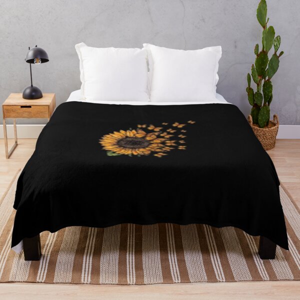 Item preview, Sunflower Butterfly Print Crew Neck T-shirt, Women's Clothing designed and sold by Do-It-Over.