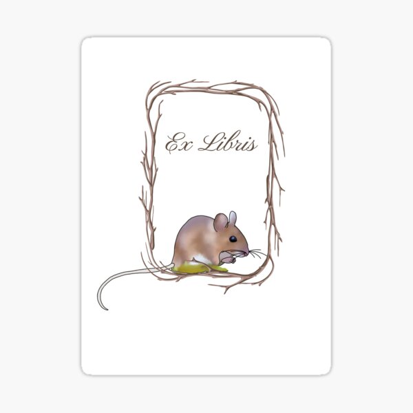 Item preview, Harvest Mouse Ex Libris designed and sold by Roaming  the Greenwood.