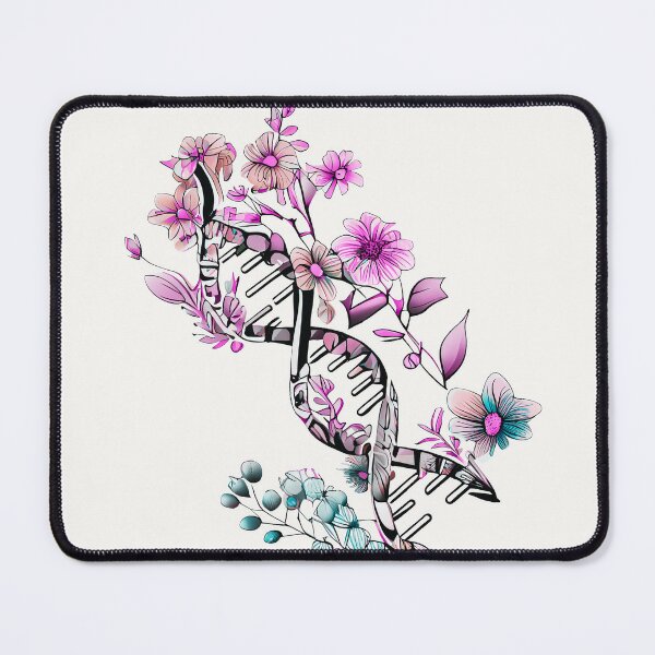 Floral DNA Strand - In My DNA - Mint Purple Hues | Sticker