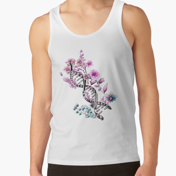 Floral DNA Strand - In My DNA - Mint Purple Hues | Sticker