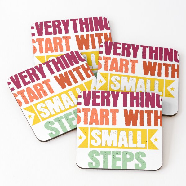 Item preview, Everything start with small steps, motivation quotes designed and sold by PlantART.shop.