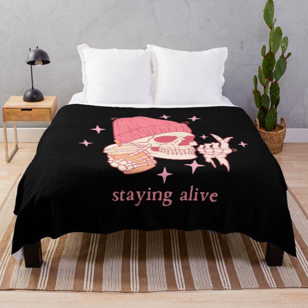 Item preview, Staying Alive | Funny Skull | Coffee Lover designed and sold by BloompodDesigns.
