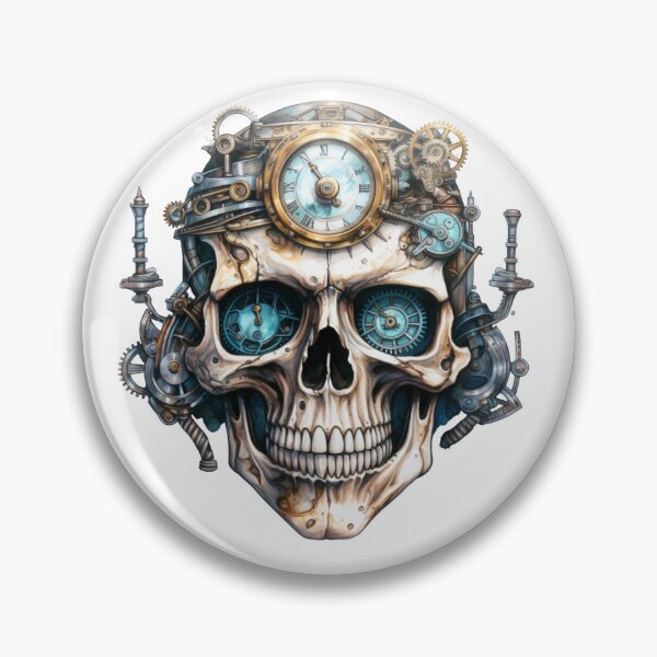 Item preview, Steampunk Skull with Clockwork Gears designed and sold by SchorlCraft.