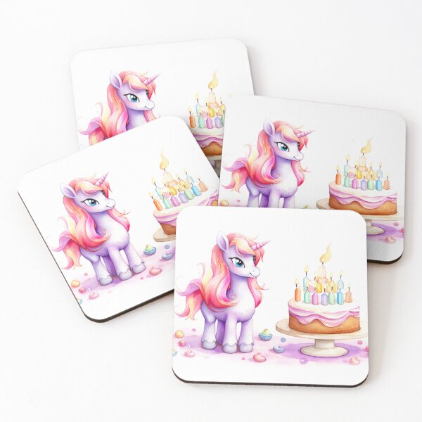 Item preview, Unicorn celebrating birthday, what a party! designed and sold by Caphira.