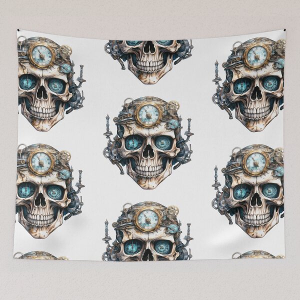 Item preview, Steampunk Skull with Clockwork Gears designed and sold by SchorlCraft.