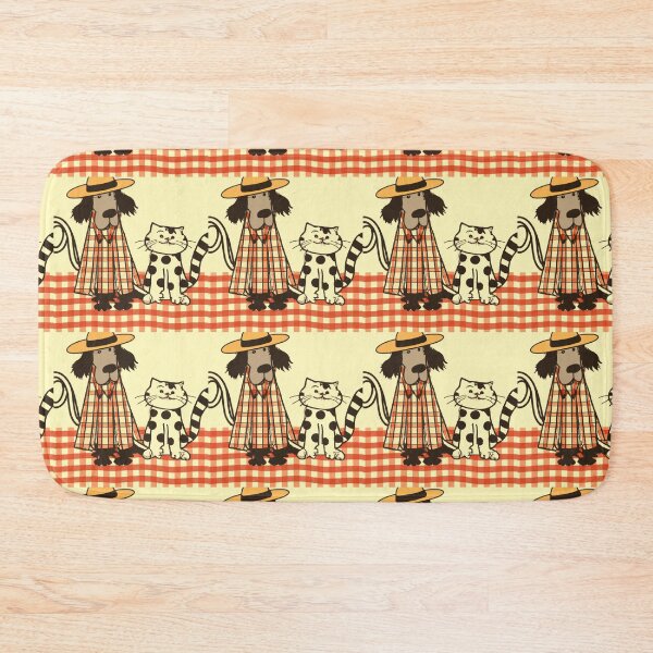 Item preview, Gingham Dog and Calico Cat in Cartoon Style (AI Generated Art) designed and sold by Cowboy Folly.