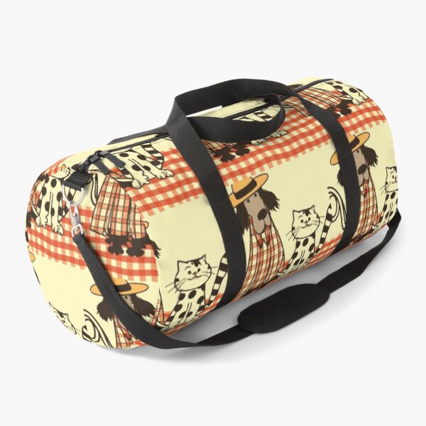 Item preview, Gingham Dog and Calico Cat in Cartoon Style (AI Generated Art) designed and sold by Cowboy Folly.