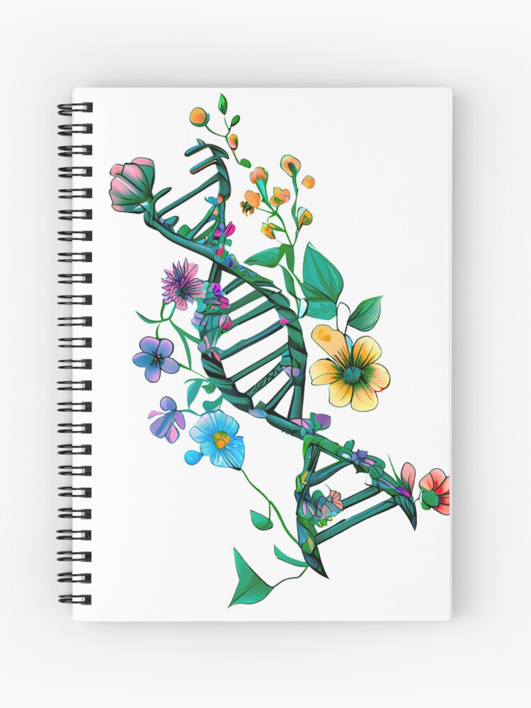 Floral DNA Strand - In My DNA - Mint Purple Hues | Sticker