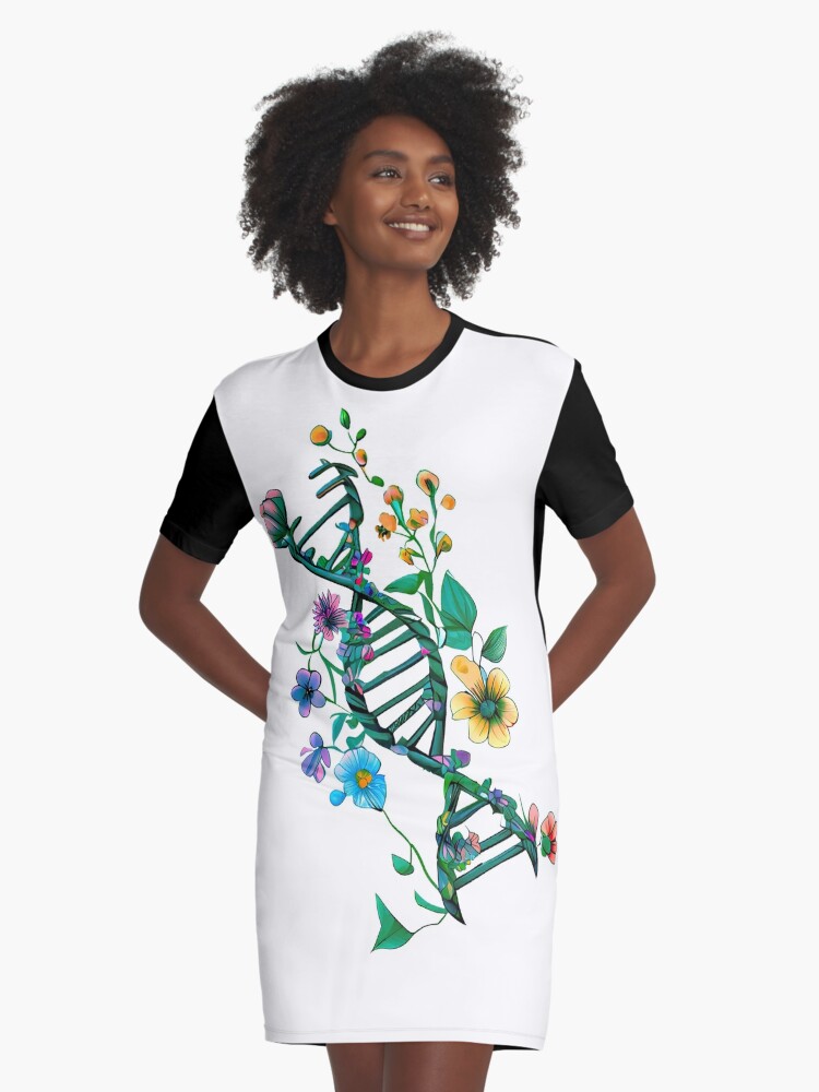 Floral DNA Strand - In My DNA - Mint Purple Hues | Sticker