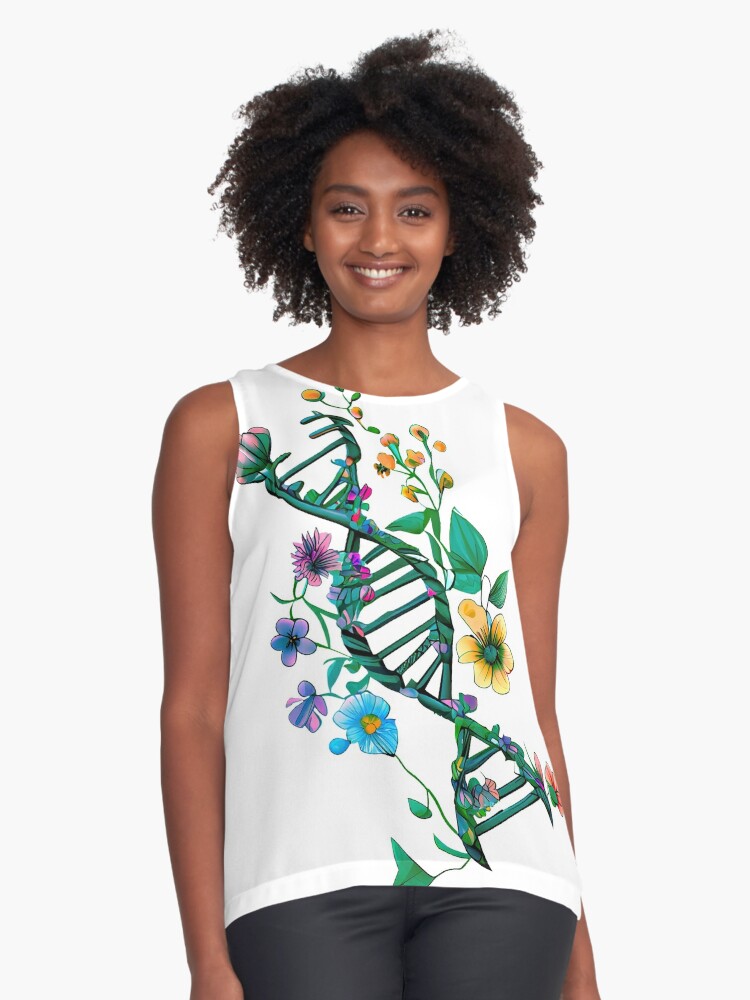 Floral DNA Strand - In My DNA - Mint Purple Hues | Sticker