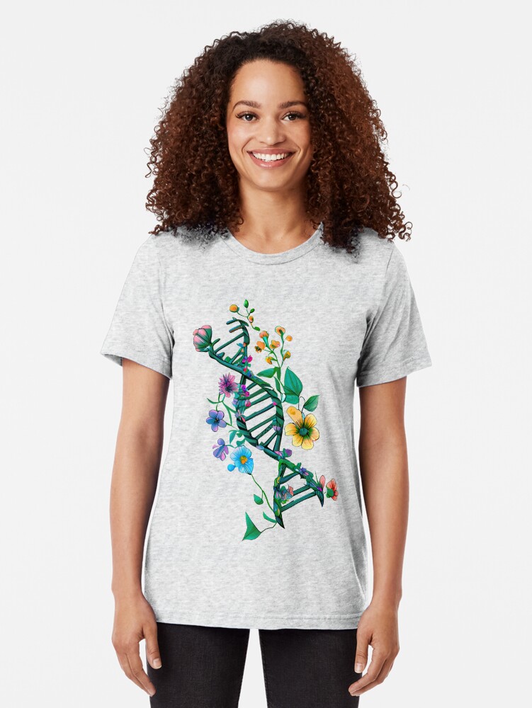 Floral DNA Strand - In My DNA - Mint Purple Hues | Sticker