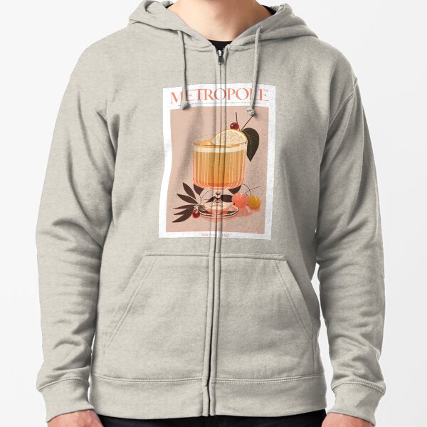 Cocktail Metropole New York Zipped Hoodie