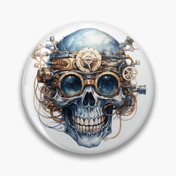 Item preview, Steampunk Skull with Clockwork Gears designed and sold by SchorlCraft.