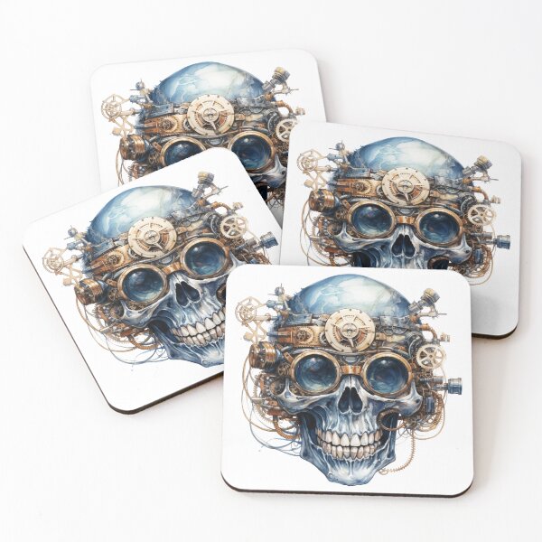 Item preview, Steampunk Skull with Clockwork Gears designed and sold by SchorlCraft.