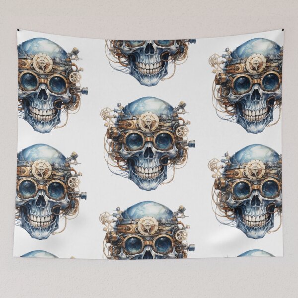 Item preview, Steampunk Skull with Clockwork Gears designed and sold by SchorlCraft.