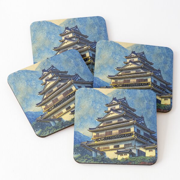 Item preview, A Medieval Japanese Castle Designed With Ukiyo e Art designed and sold by safasenart.