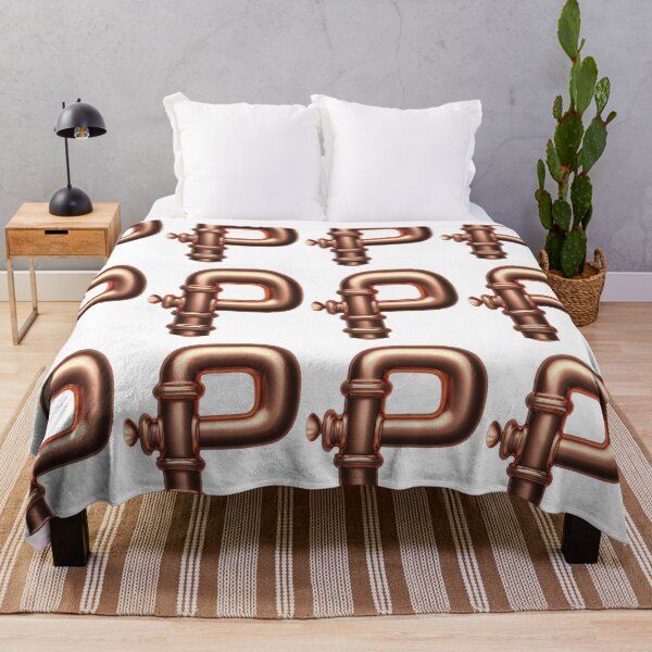 PIPES LETTER P Throw Blanket