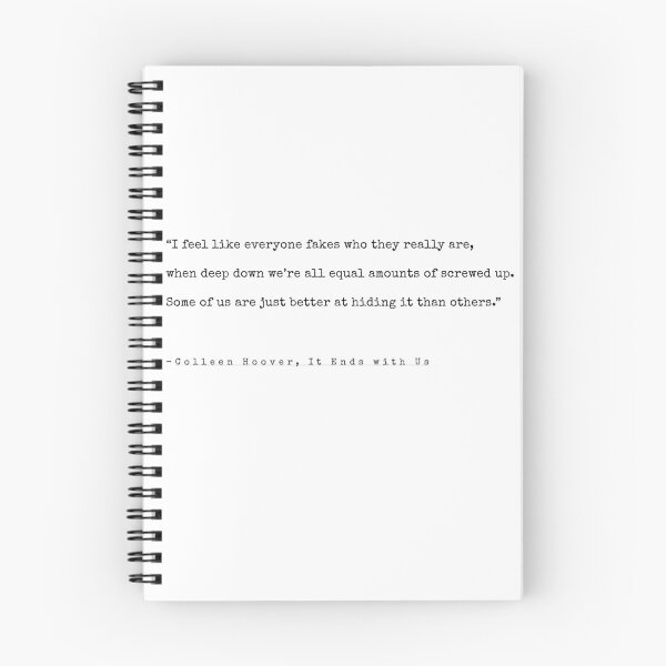 Item preview, Colleen Hoover It Ends With Us Quote designed and sold by annaspoljar.