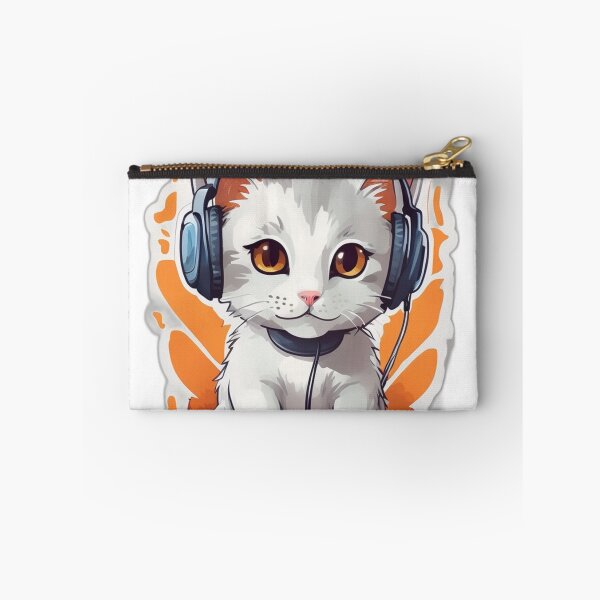 Item preview, Groovy Kitty: A Cute Little Cat Rocking Headphones designed and sold by ViralVibeLab.