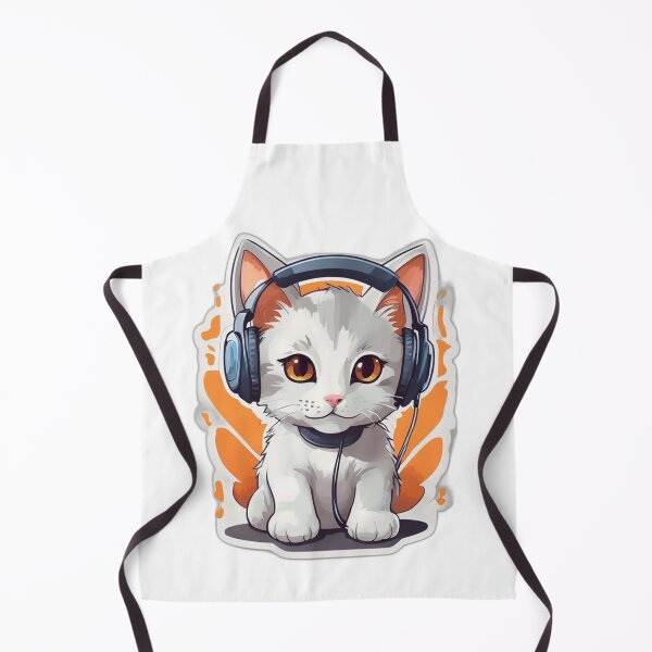 Item preview, Groovy Kitty: A Cute Little Cat Rocking Headphones designed and sold by ViralVibeLab.