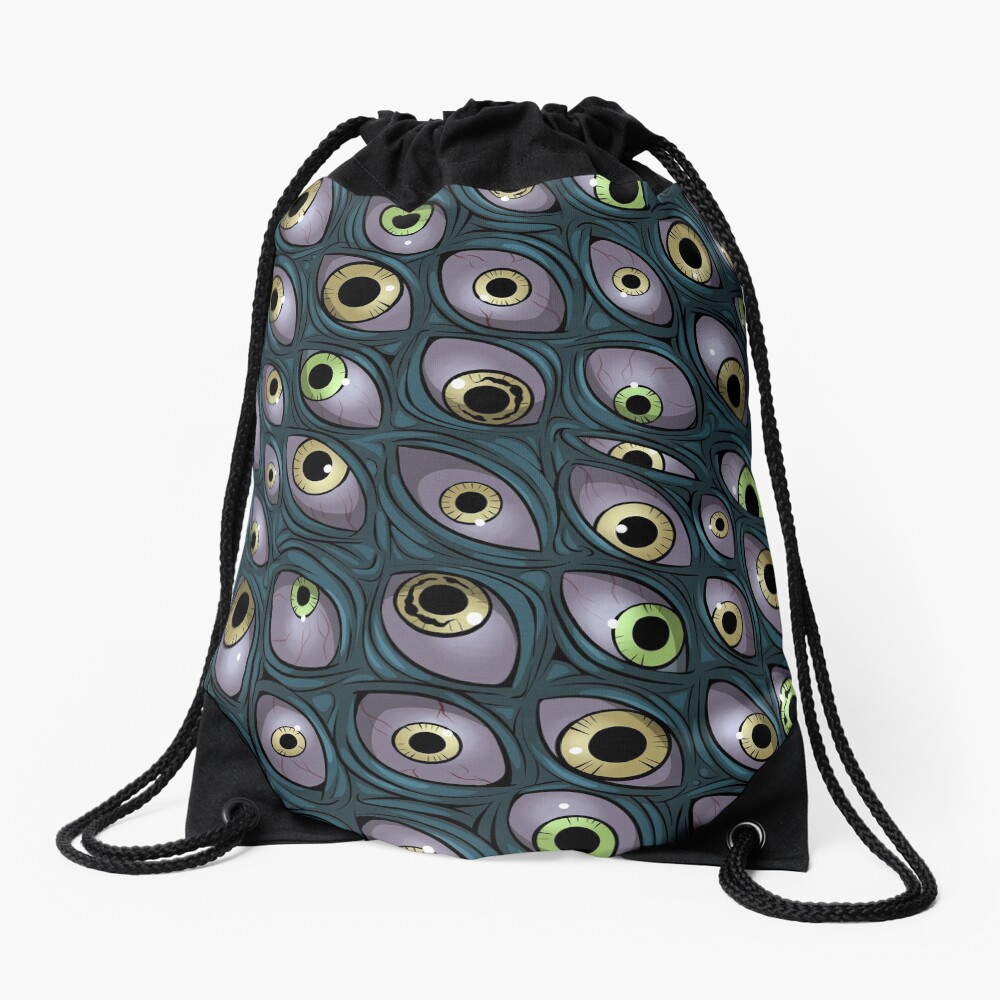 Eldritch Eyes Pattern Drawstring Bag