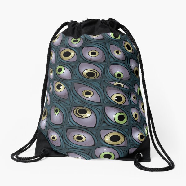 Eldritch Eyes Pattern Drawstring Bag