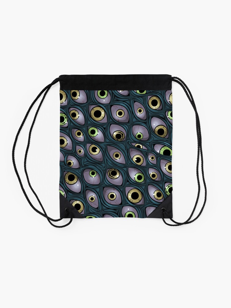 Alternate view of Eldritch Eyes Pattern Drawstring Bag