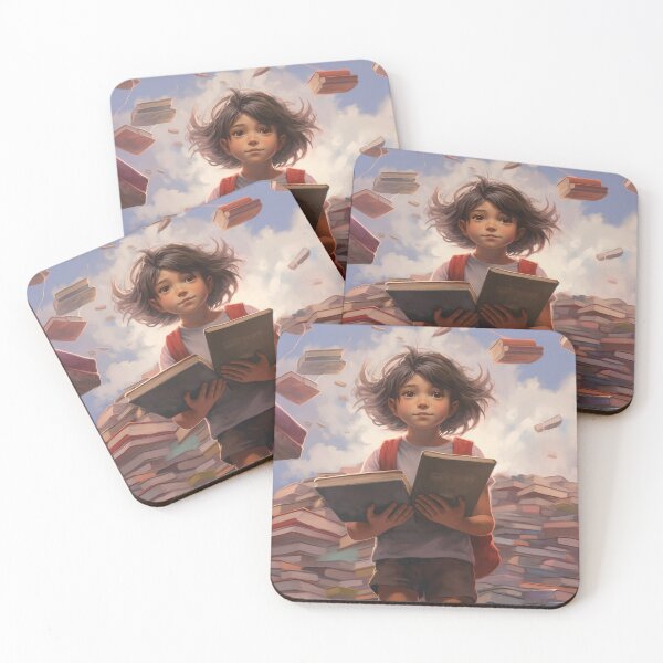 Item preview, Curious Little Girl in a World Full of Books designed and sold by Shannon Hilson.