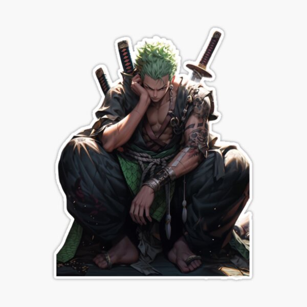 Zoro's Character Design in One Piece: A Fusion of Strength and Elegance  Sticker for Sale by Moho01