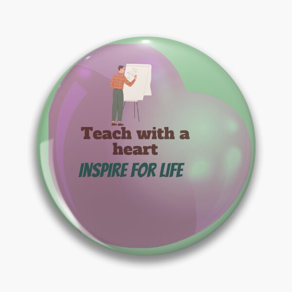 Item preview, Inspiring Education: Teach with a Heart- Inspirational Quotes designed and sold by zeddy-store.