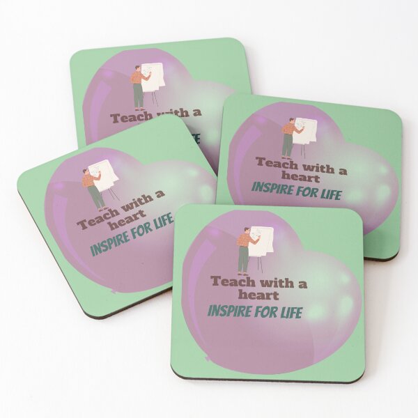 Item preview, Inspiring Education: Teach with a Heart- Inspirational Quotes designed and sold by zeddy-store.