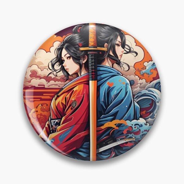 Item preview, Blazing Dual Katanas: An Illustration of Colorful Fire and Smoke designed and sold by ViralVibeLab.