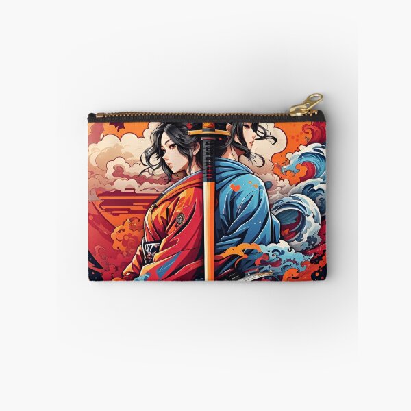 Item preview, Blazing Dual Katanas: An Illustration of Colorful Fire and Smoke designed and sold by ViralVibeLab.