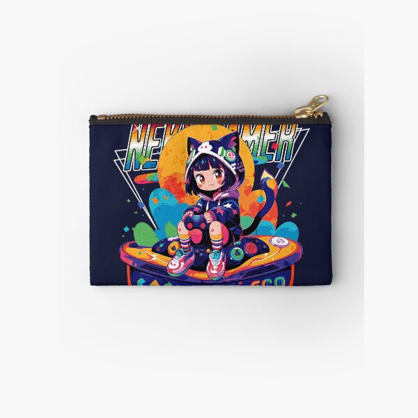Item preview, 80s Neko Gamer 2 designed and sold by Chibi Cat Art Corner.