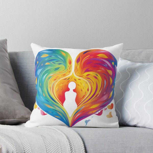 Item preview, Female Silhouette in a Colorful Heart - A Tribute to Self-Love designed and sold by BrandUbyT.