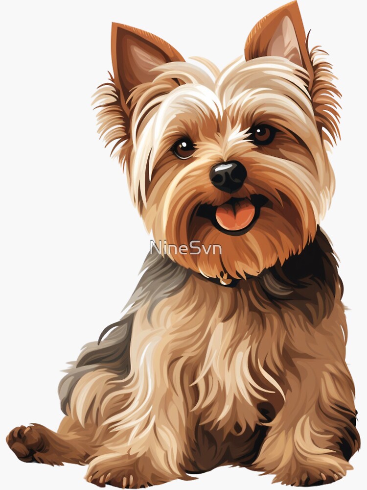 Thumbnail 3 of 3, Sticker, Yorkshire Terrier designed and sold by NineSvn.