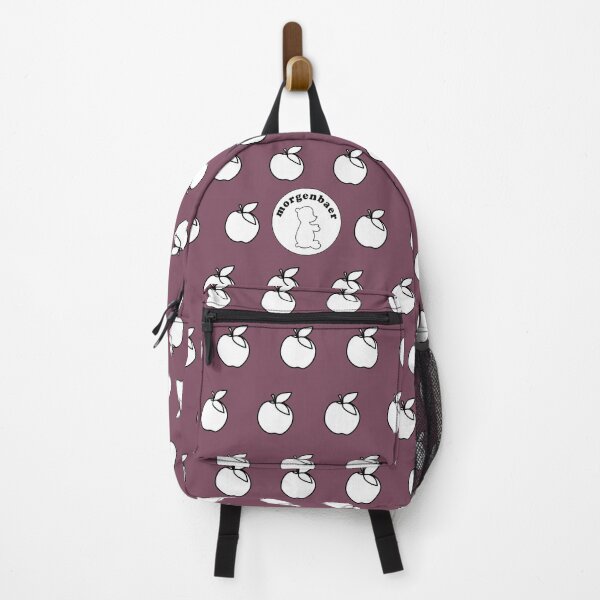 Item preview, Violet Apple Pattern White Apples Violet Background Minimalist Design designed and sold by morgenbaer.