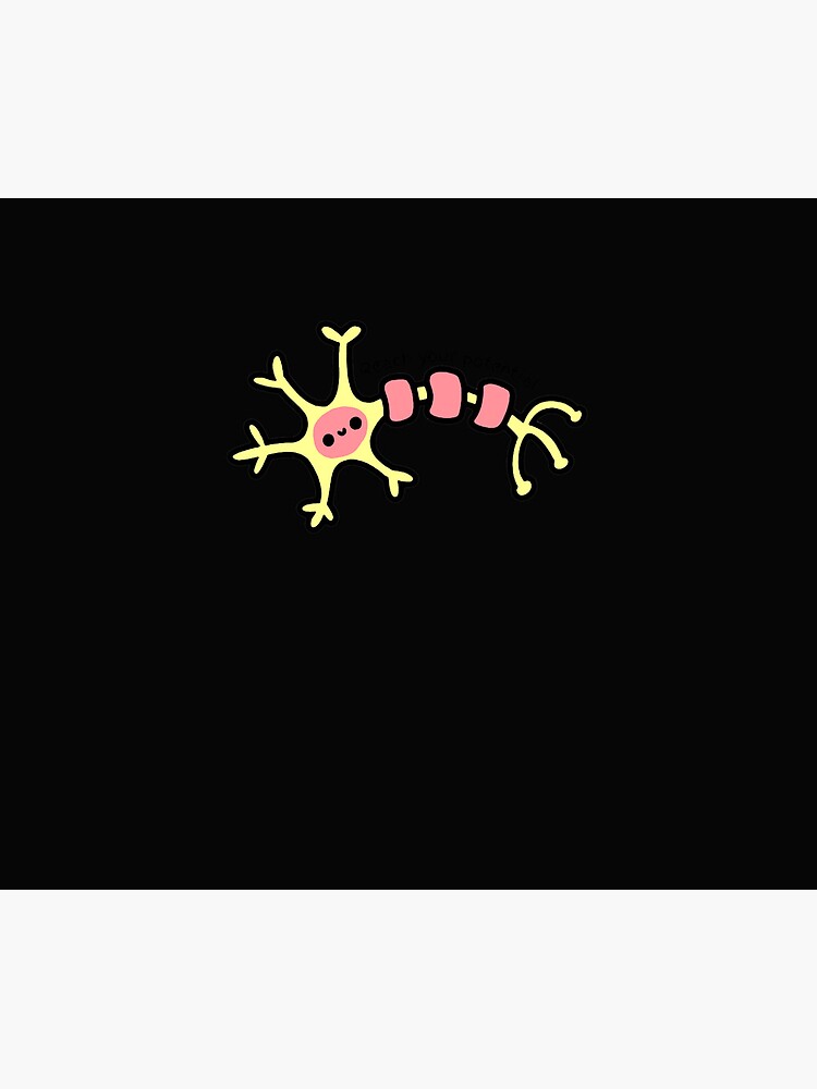 Aperçu 5 sur 5. Tapis de souris avec l'œuvre Atteignez votre potentiel - Cute Neuron - Psychologie créée et vendue par sofialangleya.