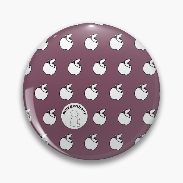 Item preview, Violet Apple Pattern White Apples Violet Background Minimalist Design designed and sold by morgenbaer.