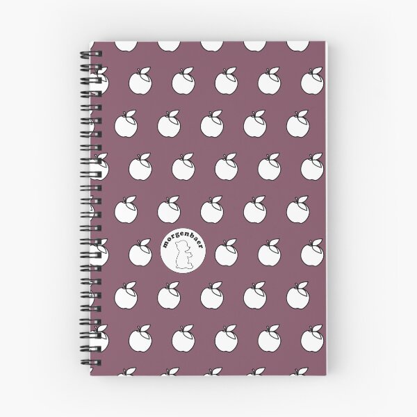 Item preview, Violet Apple Pattern White Apples Violet Background Minimalist Design designed and sold by morgenbaer.
